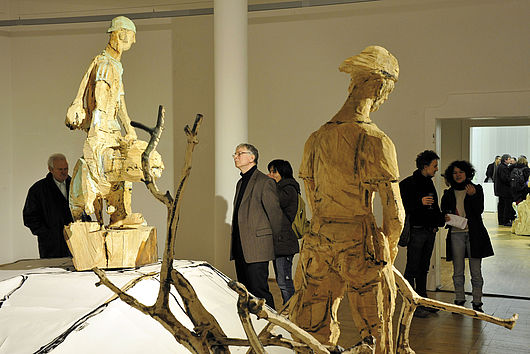 Ausstellung „Wandertag“ des Bildhauers und Hochschullehrers Bruno Raetsch in der Hochschulgalerie im Volkspark Halle, Foto: Udo W. Beier