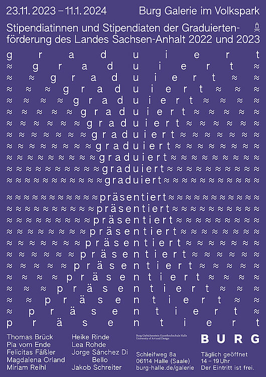 Plakat: graduiert ≈ präsentiert