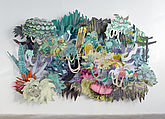 Anja Warzecha, ohne Titel, Mixed media (Wandinstallation), ca. 350 x 250 cm, 2014