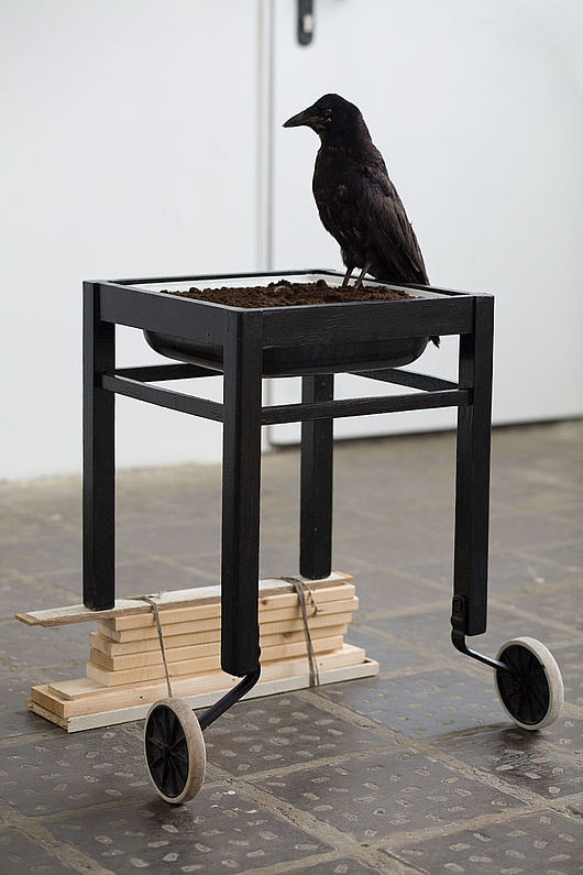 Roland Köhler, „Kafka“, mixed media, ca. 85 x 80 x 70 cm, 2009, Foto: René Schäffer